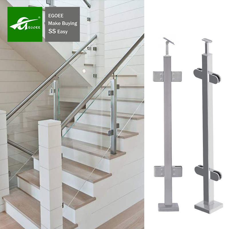Polished Low Maintenance Stainless Steel Post For Glass