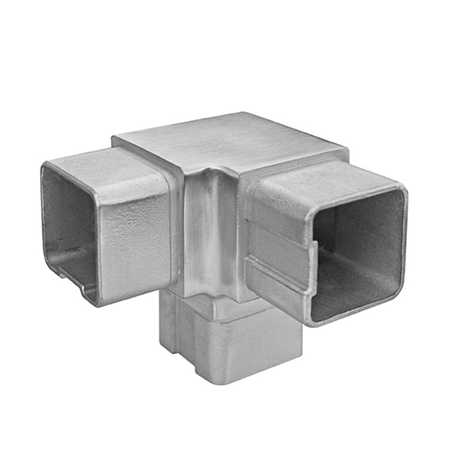 304 316 Stainless Steel Railing Handrail Multi Direction Square Elbow