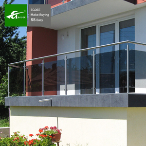 Outdoor Balcony Stainless Steel Glass Railings