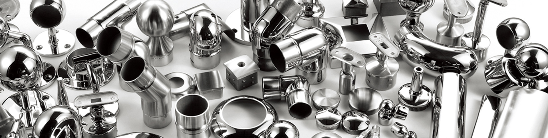 Many different kinds of stainless steel fittings.
