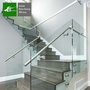 Stainless Steel Staircase Railing with Glass