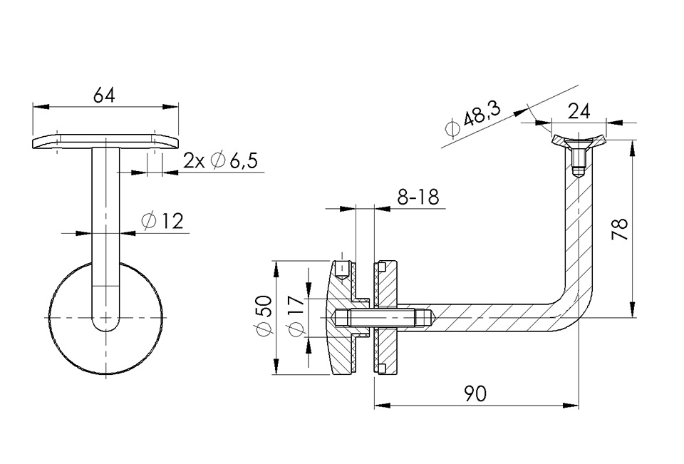 Glass Mounted Bracket2尺寸_02