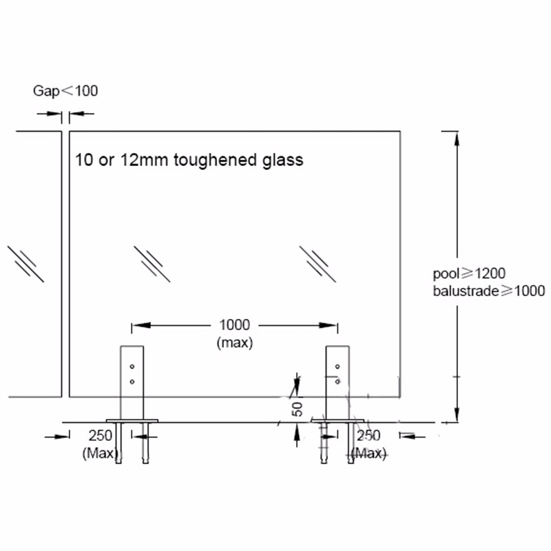 Stainless Steel Spigot Glass Railing